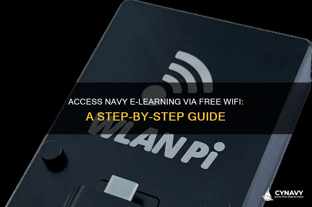 how to get on navy e learning through free wifi