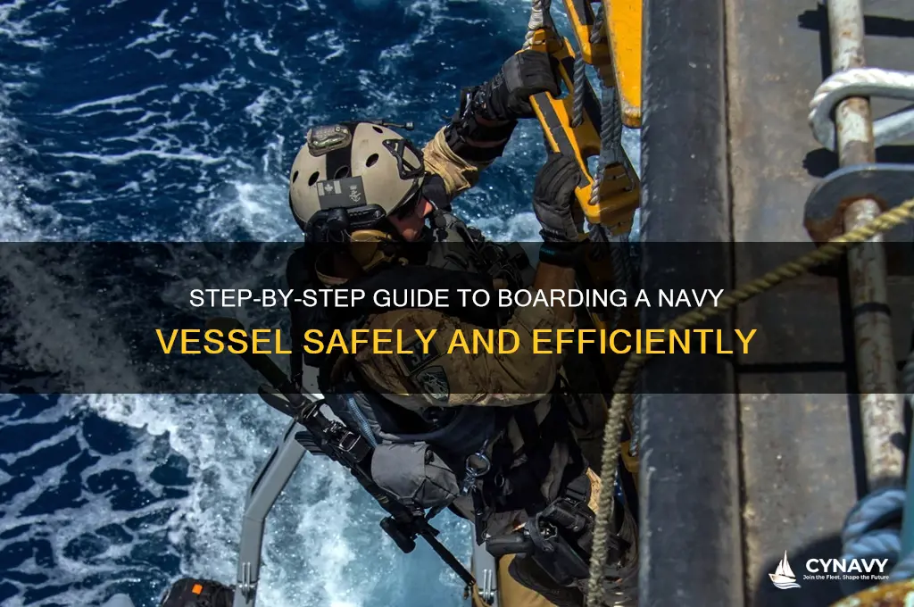 how to get onto a navy boat