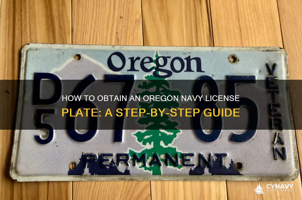 how to get oregon navy license plate
