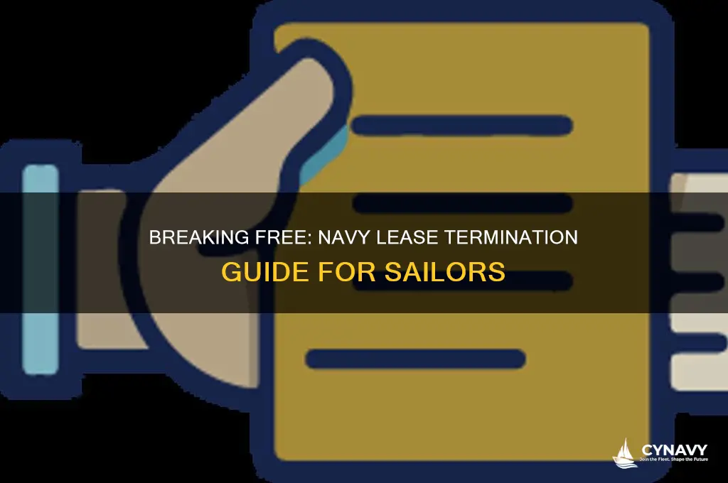 how to get out of a lease in the navy