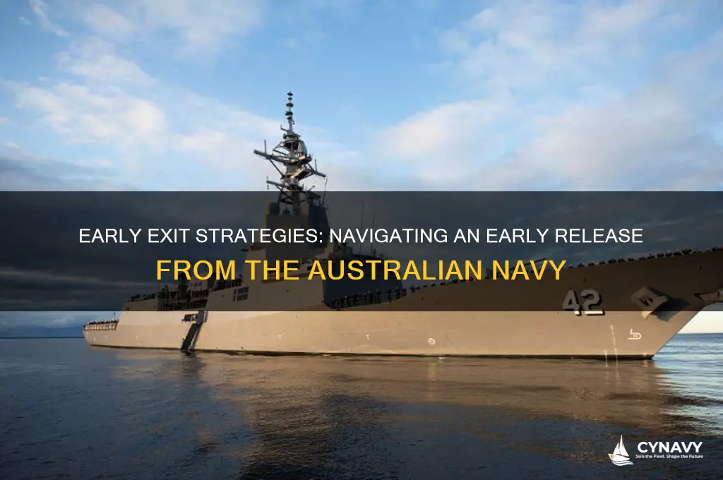 how to get out of the australian navy early