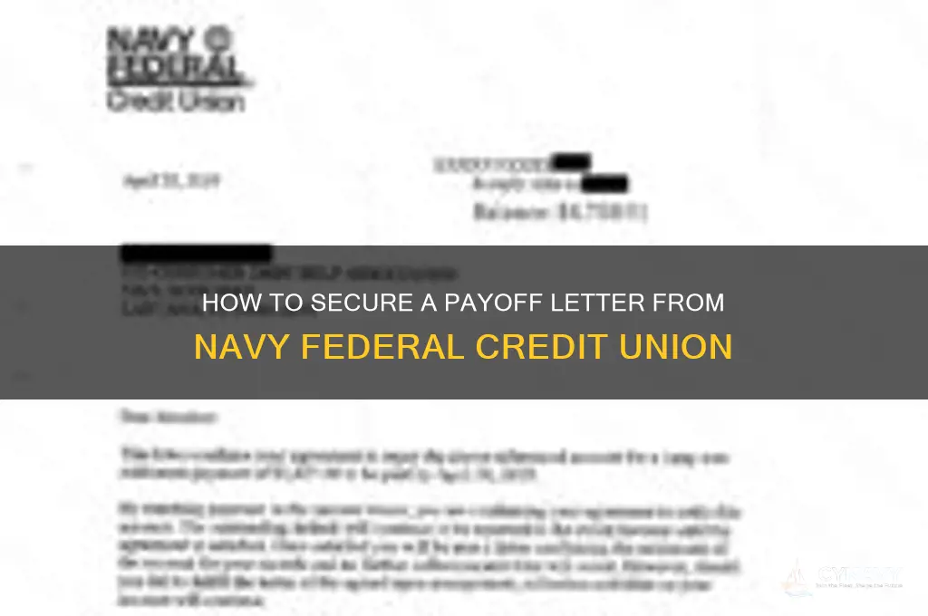 how to get payoff letter from navy federal