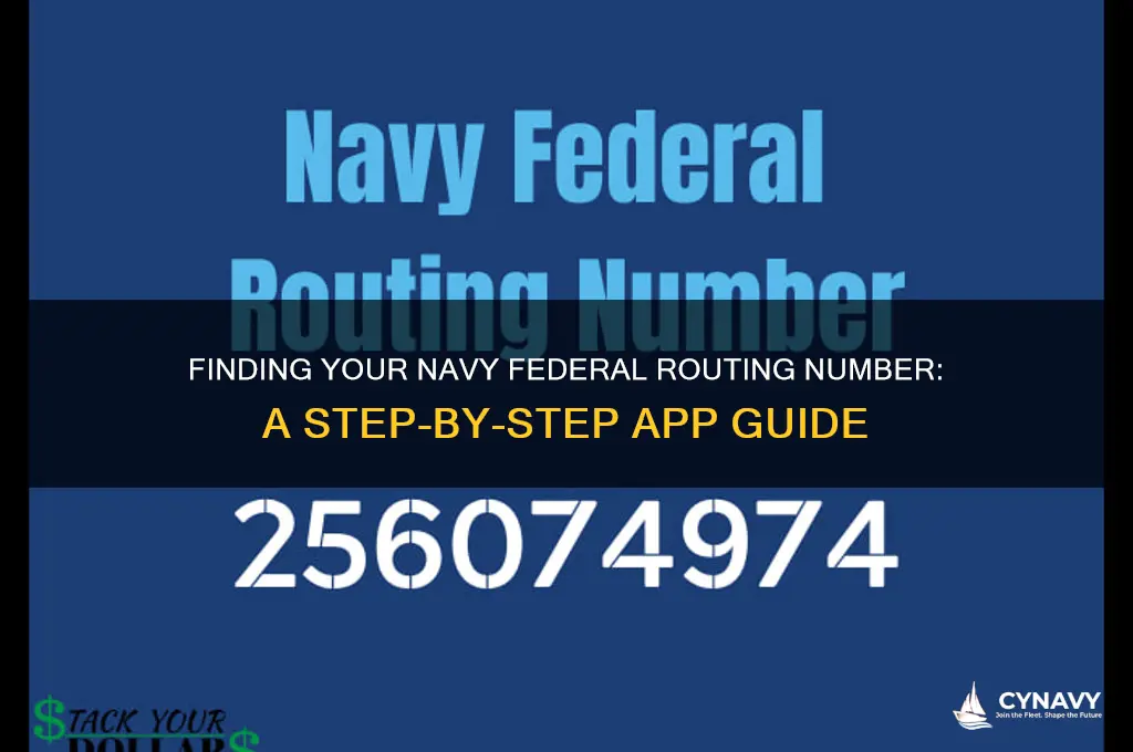 how to get routing number on navy federal app