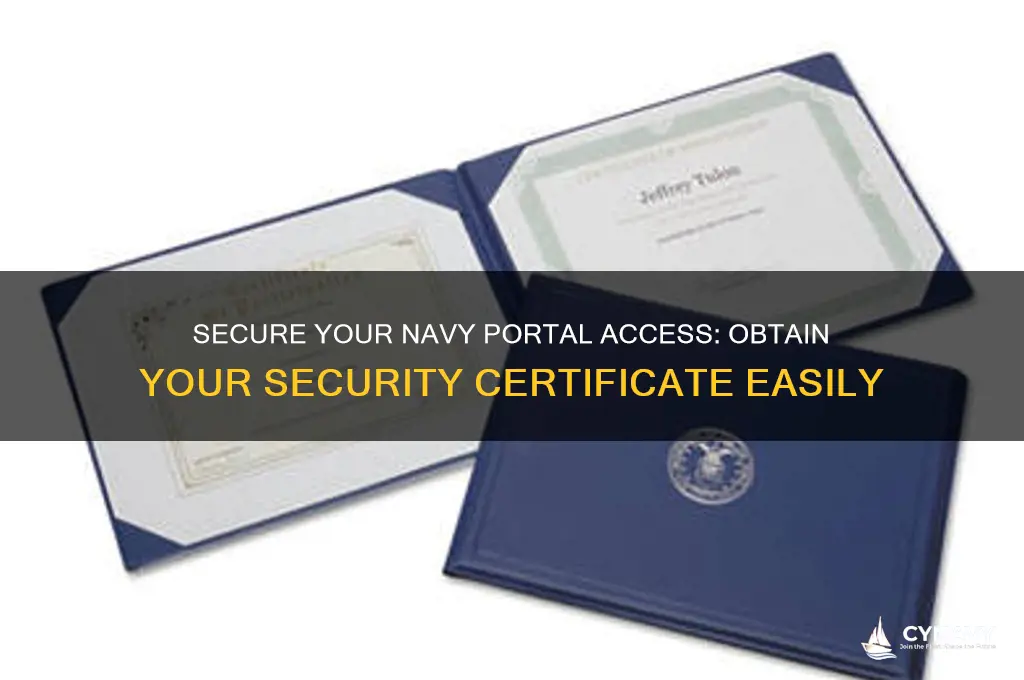 how to get security certificate my navy portal