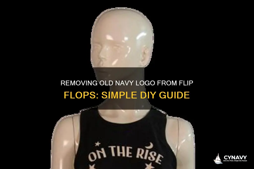 how to get the old navy logo off flip flops