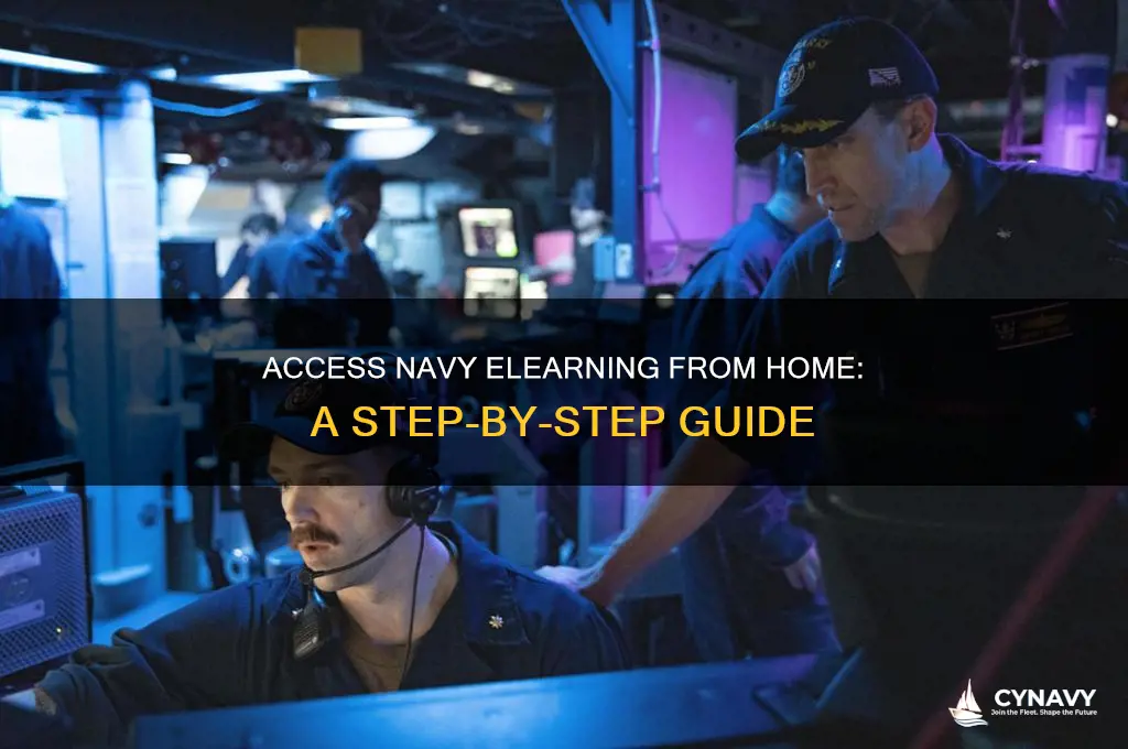 how to get to navy elearning at home