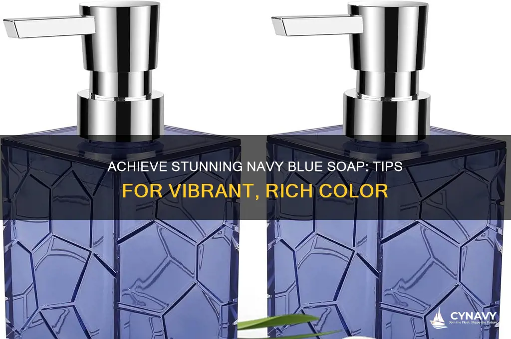 how to get vibrant navy blue soap