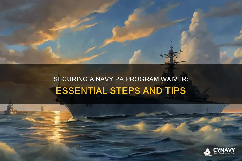 how to get waiver for navy pa program
