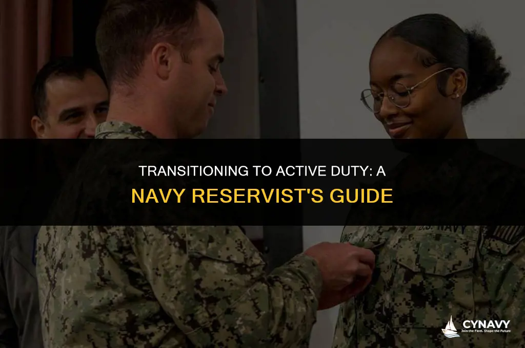 how to go active duty from navy reserves