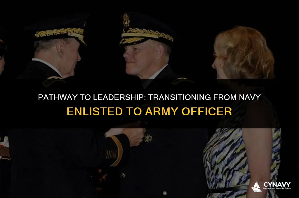 how to go from navy enlisted to army officer