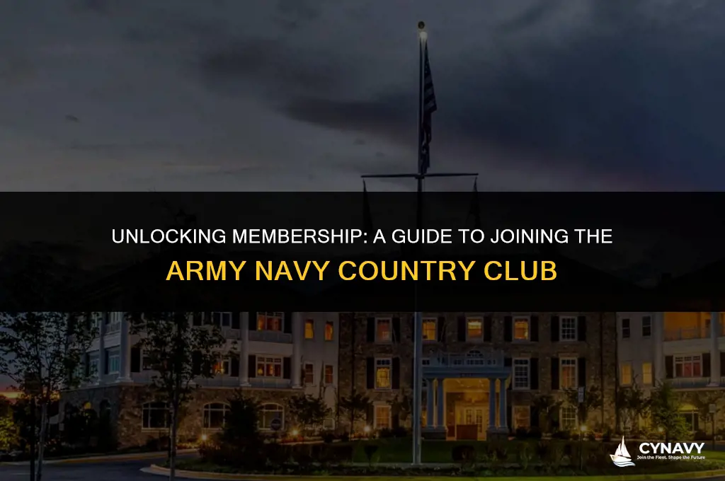 how to join army navy country club