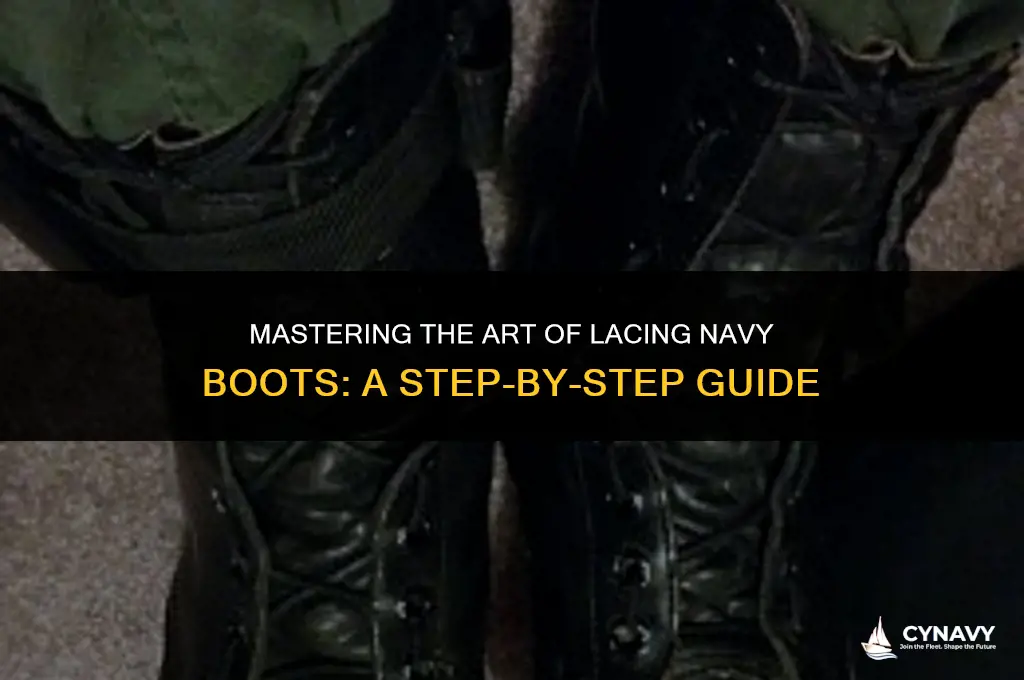 how to lace boots navy