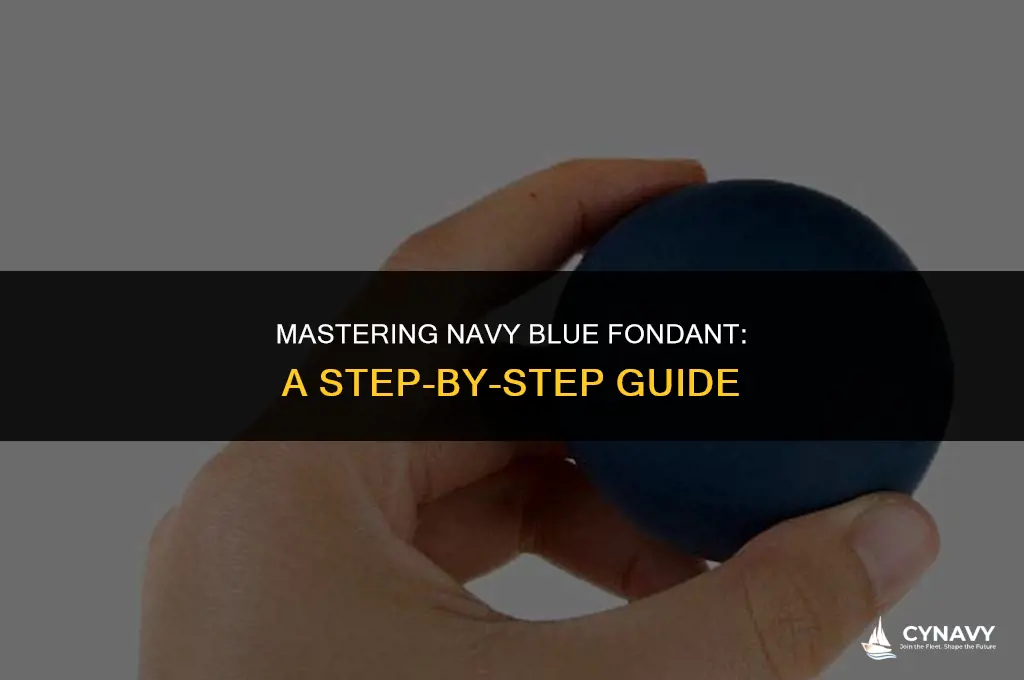 how to make navy blue color fondant