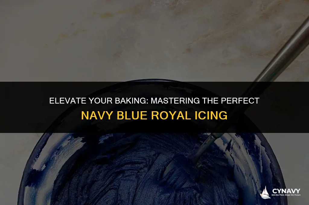 how to make navy blue color royal icing