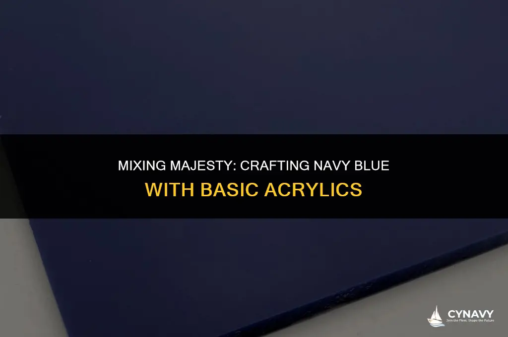 how to make navy blue from basic acrylic colors