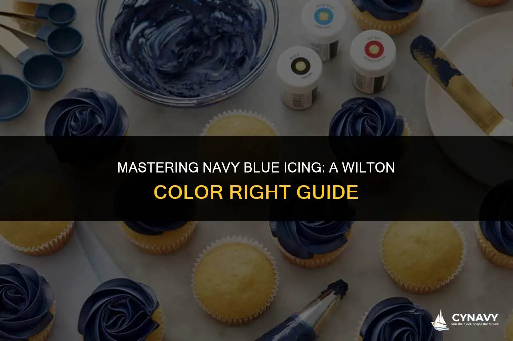 how to make navy blue icing with wilton color right