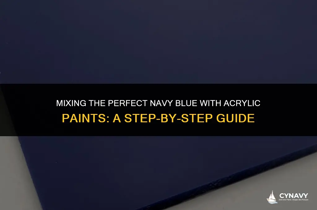 how to make navy blue with acrylic paint