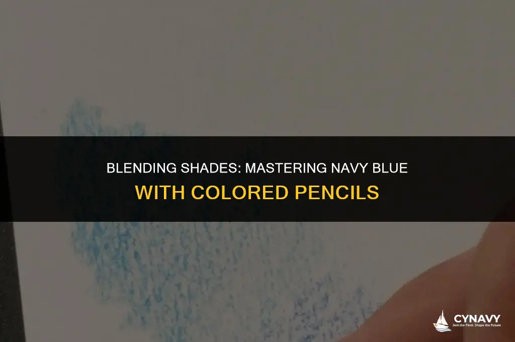 how to make navy blue with colored pencils