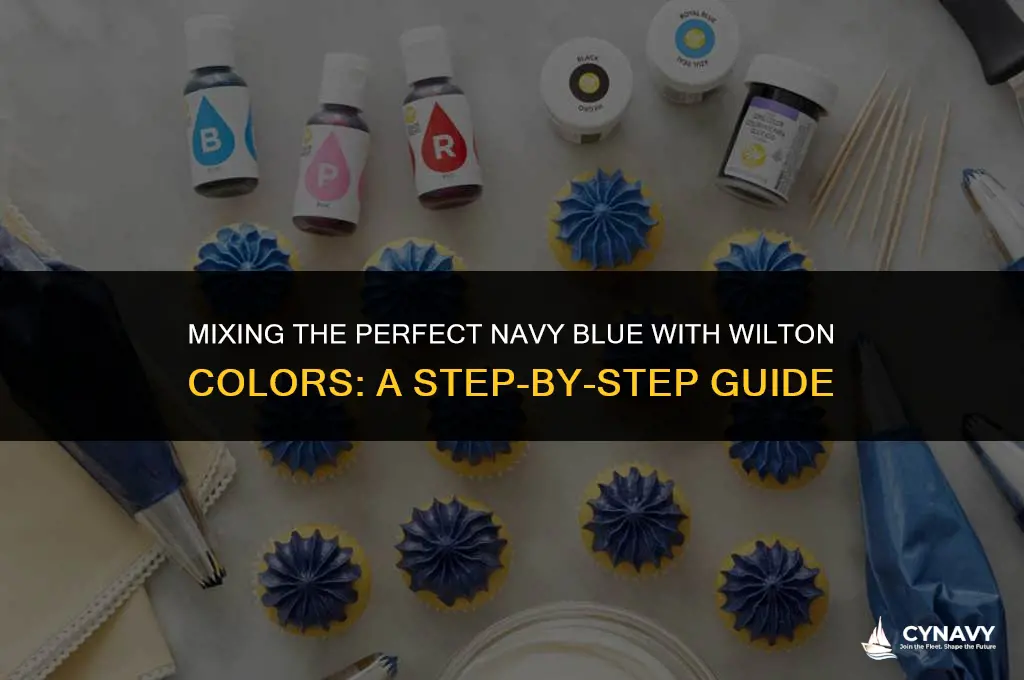 how to make navy blue with wilton colors