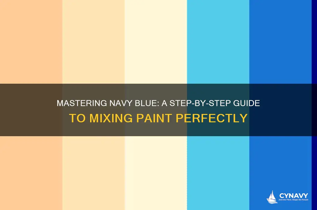 how to mix paint to get navy blue