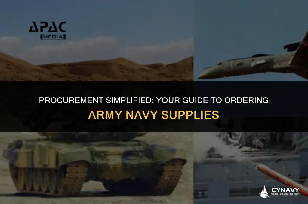 how to order army navy