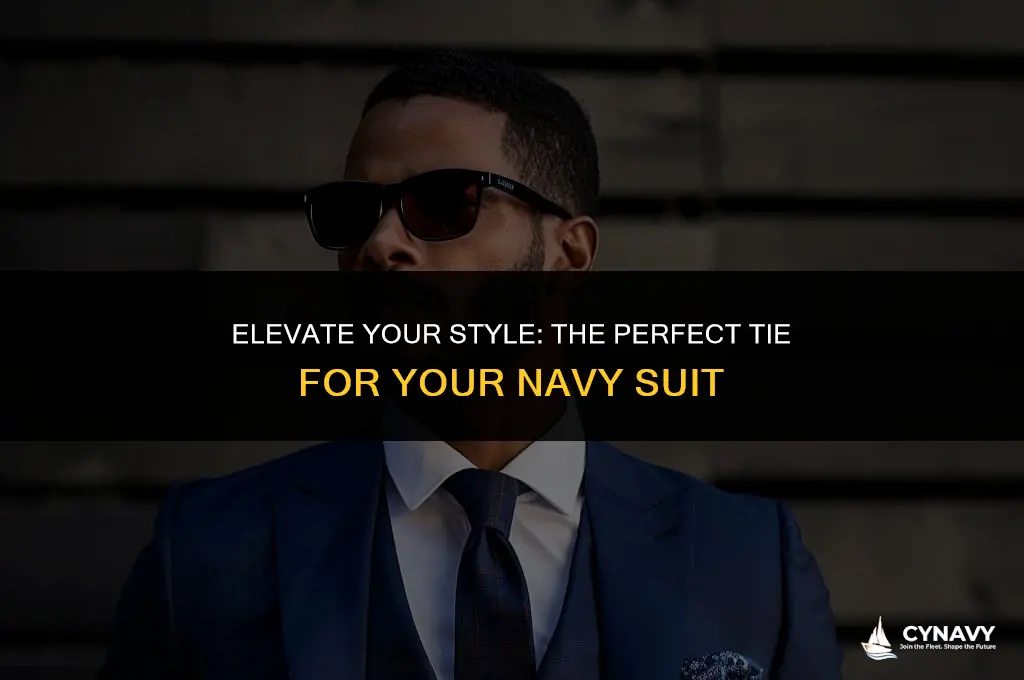 how to pick a tie wearing a navy suit