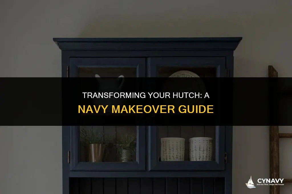 how to redo a hutch in a navy color