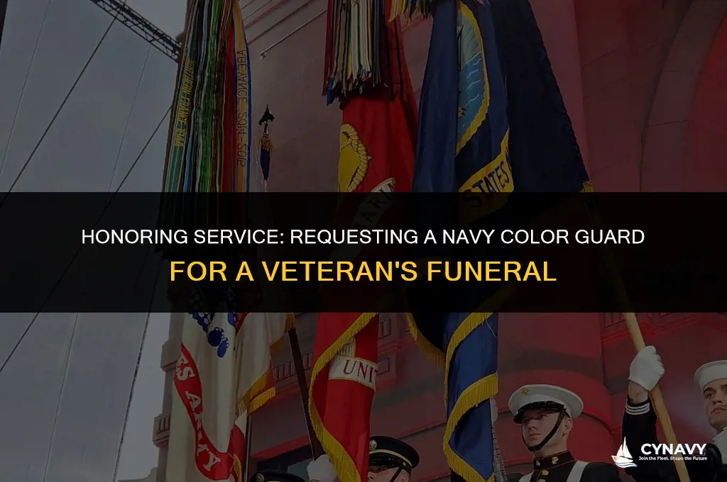 how to request navy color guard for a veterans funereal