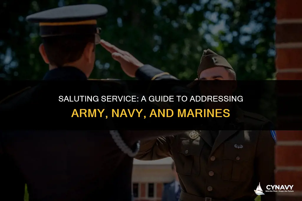 how to say army navy and arines in general
