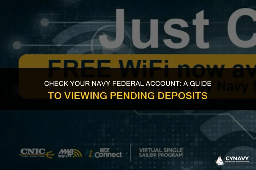 how to see pending deposits on navy federal