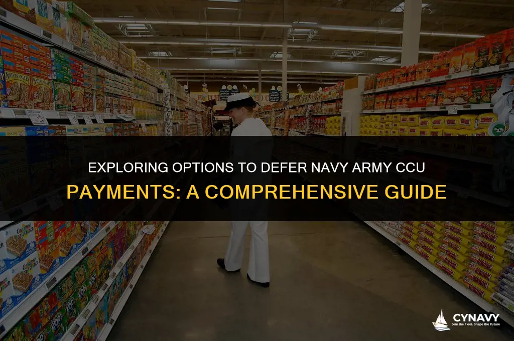 how to skip a payment with navy army ccu