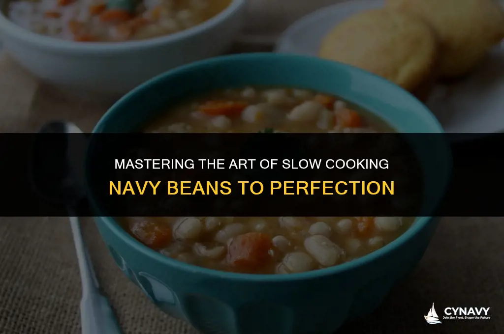 how to slow cook navy beans