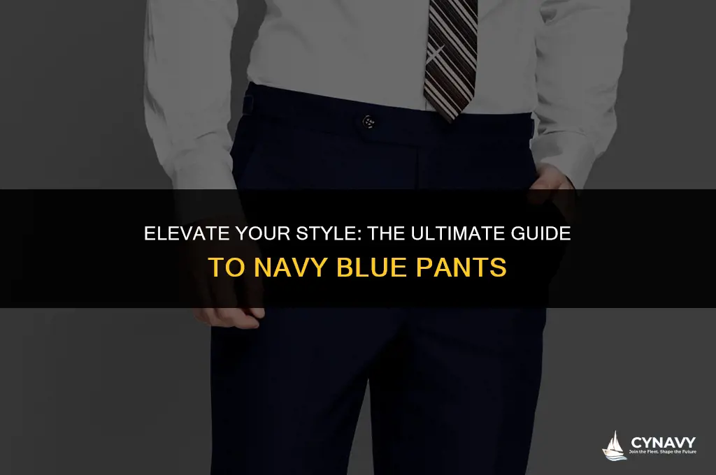 how to style navy blue pants