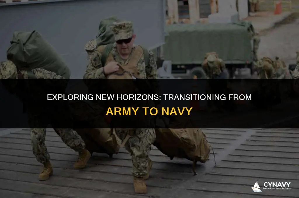 how to switch from army to navy