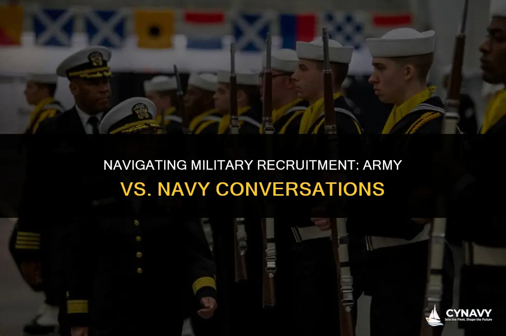how to tell army recruiter im talking with navy