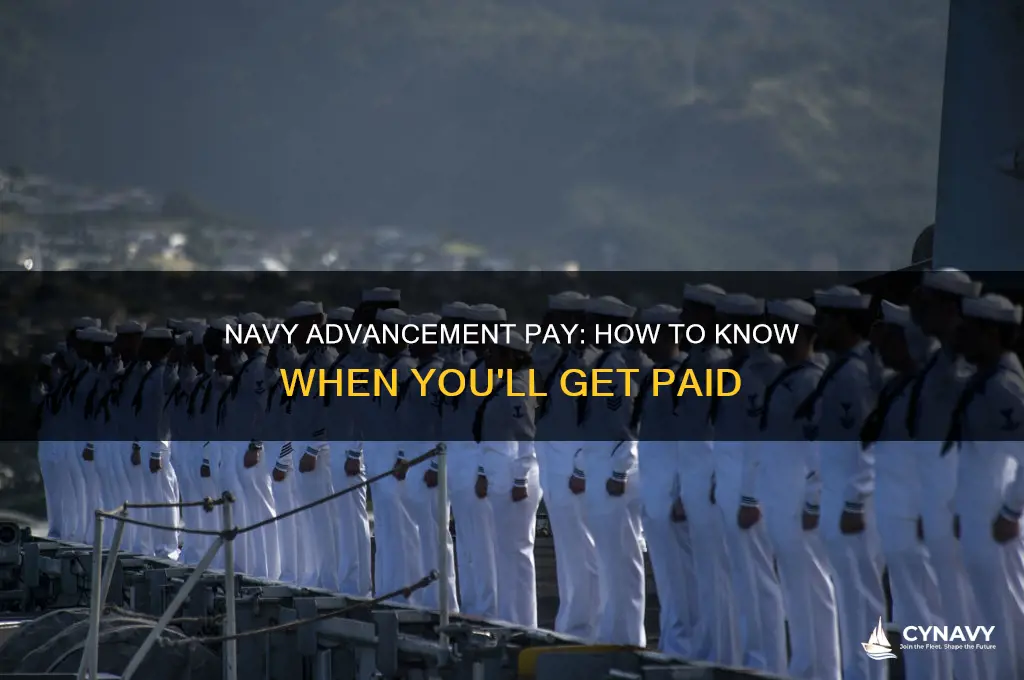 how to tell when i get paid for advancement navy