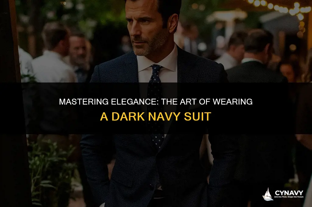 how to wear a dark navy suit