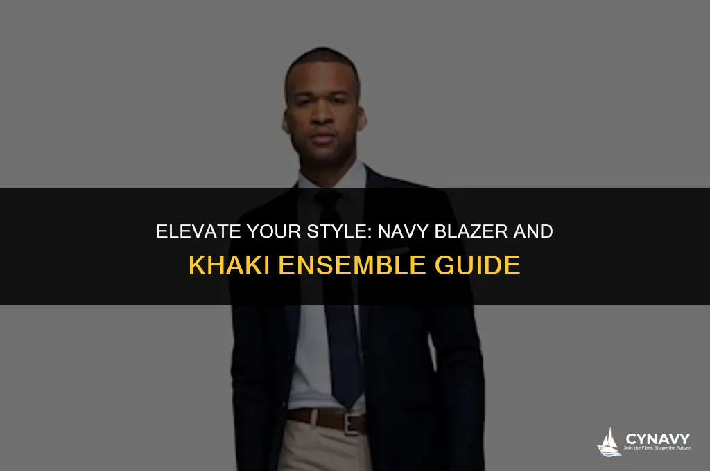 how to wear a navy blazer with khakis