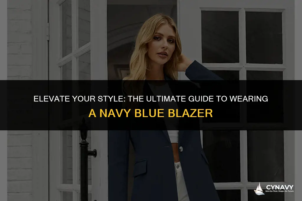 how to wear a navy blue blazer ladies