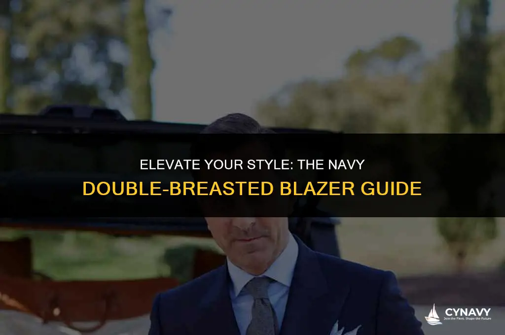 how to wear a navy double breasted blazer