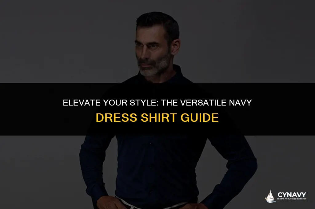 how to wear a navy dress shirt