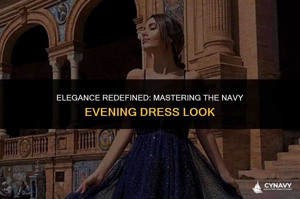 how to wear a navy evening dress