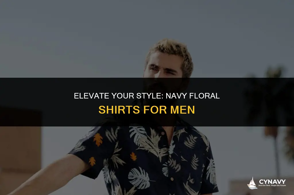 how to wear a navy floral shirt men