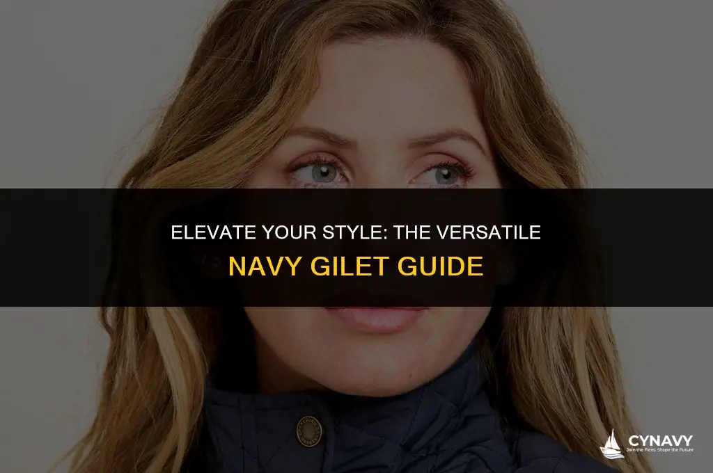 how to wear a navy gilet