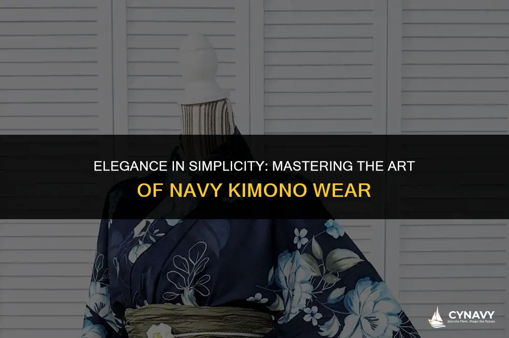 how to wear a navy kimono