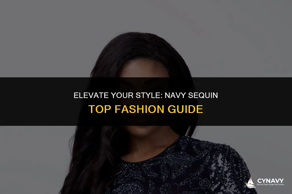 how to wear a navy sequin top