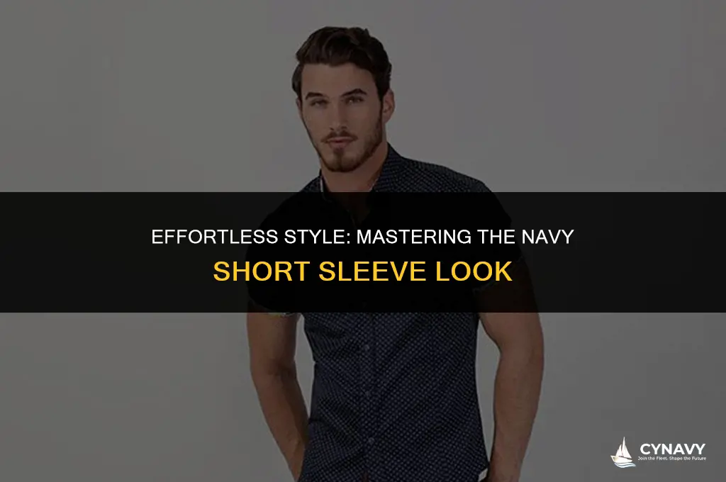 how to wear a navy short sleeve