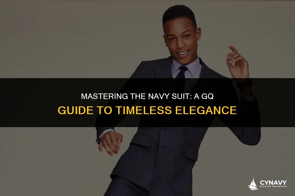 how to wear a navy suit gq