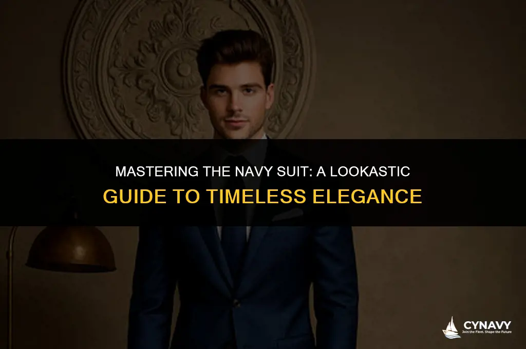 how to wear a navy suit lookastic