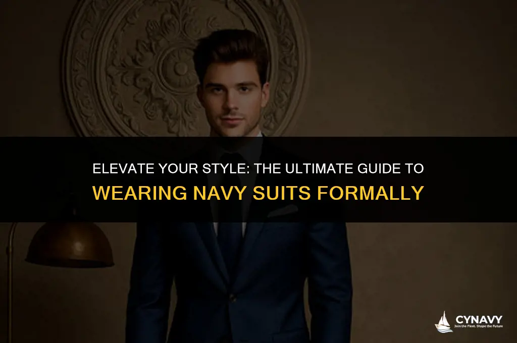 how to wear a navy suit to a formal event